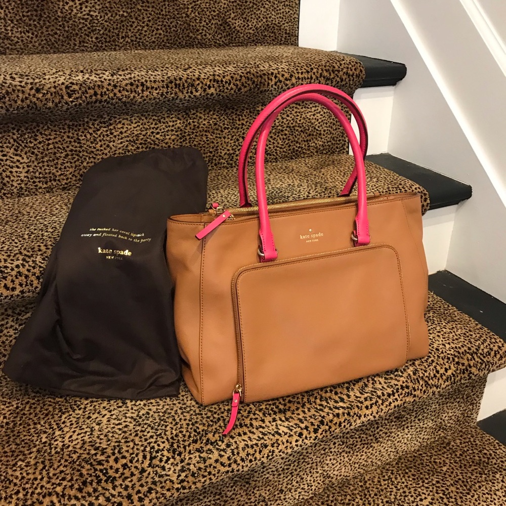 Kate Spade tan leather tote